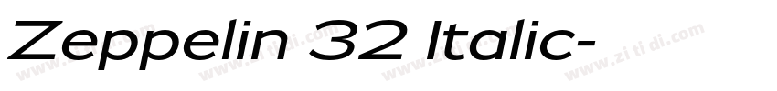 Zeppelin 32 Italic字体转换